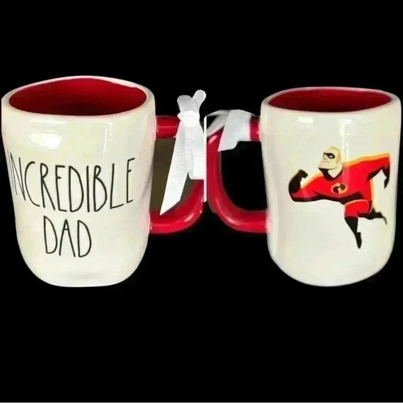 NEW 2 SIDED DISNEY/Pixar/Rae Dunn “INCREDIBLE DAD” The Incredibles Coffee Mug - Picture 1 of 9